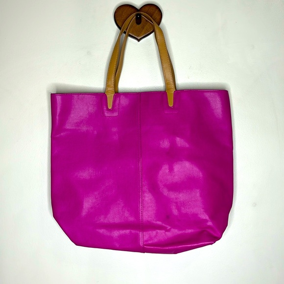 Victoria's Secret Handbags - Victoria’ Secret | Bright Pink Leather Sturdy Carry Bag | Stylish Tote | Satchel
